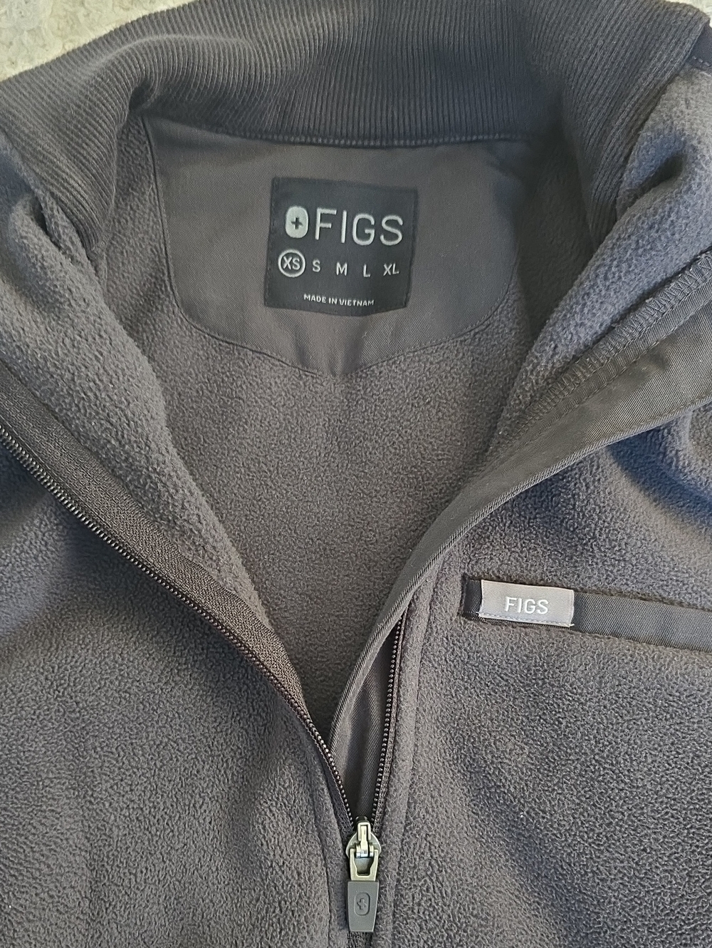 XS Charcoal Grey Figs Scrub Jacket - Picture 3 of 5